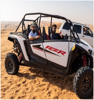 dune buggy with partner