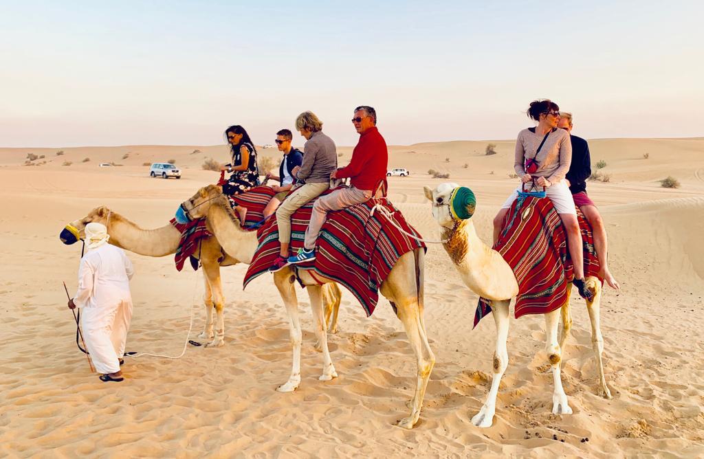 camel ride experience in morning desert safari