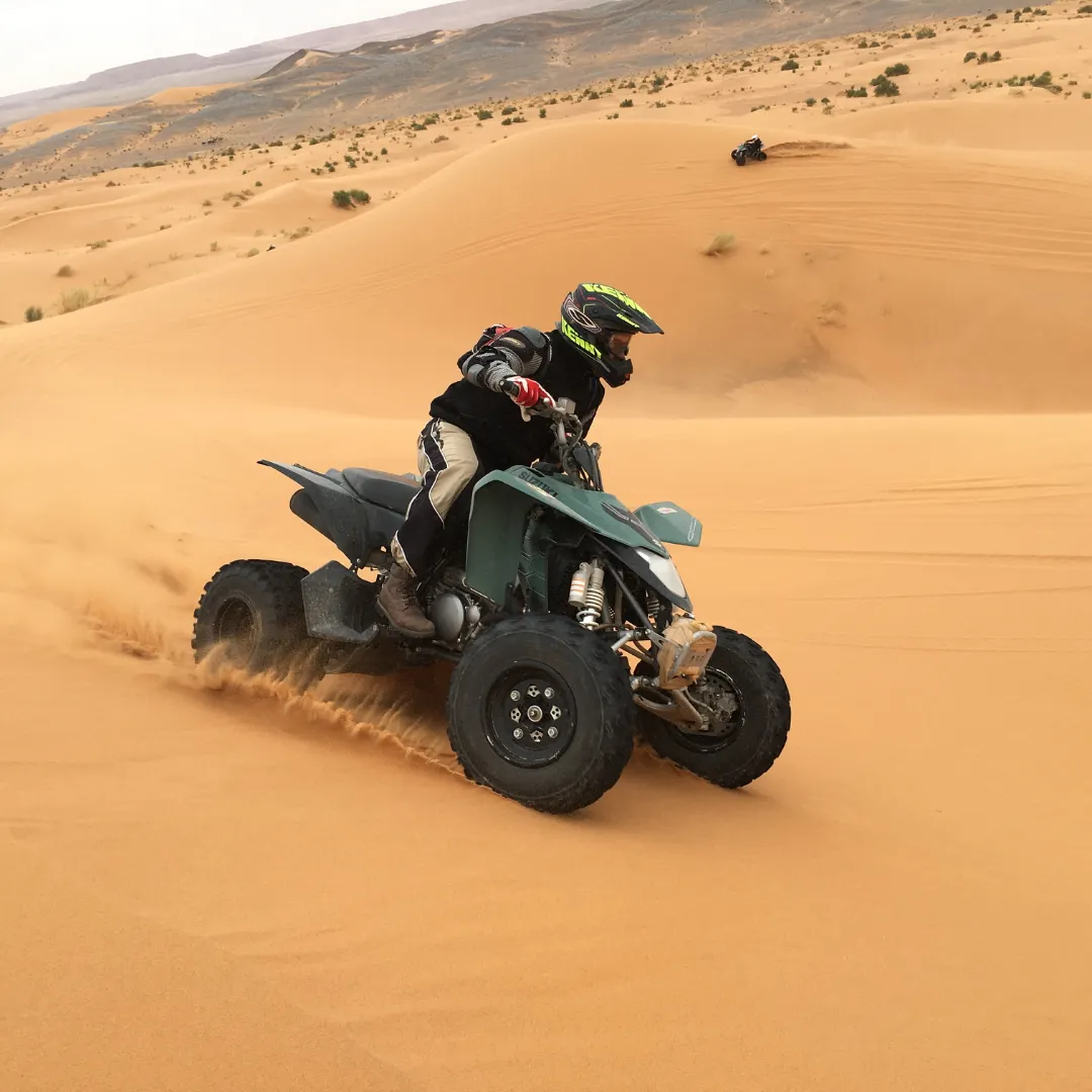 Tourists enjoying desert safari adventure in Dubai