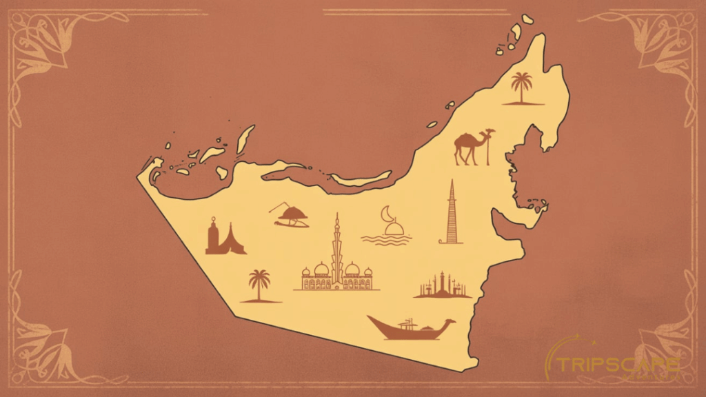 UAE Map Outline